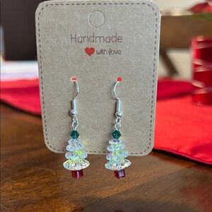 Swarovski Crystal Christmas Tree Earrings
